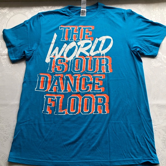 Zumba Wear Fitness Logo Graphics One Size Fits Most Blue T-Shirt Short Sleeves - Picture 14 of 15